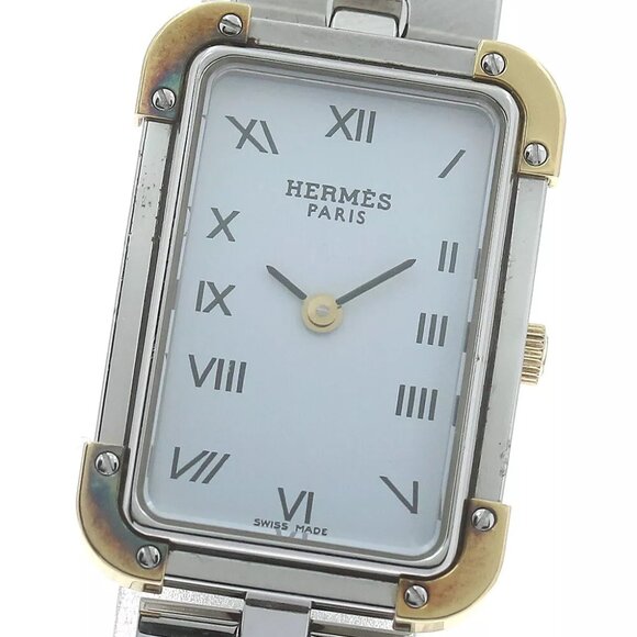 HERMES Clojure CR1.220 White Dial Quartz Ladies Watch_874216